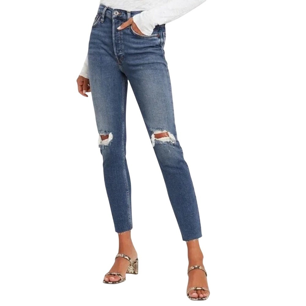 RE/DONE 90s High-Rise Ankle Crop Jeans SIZE‎ 30